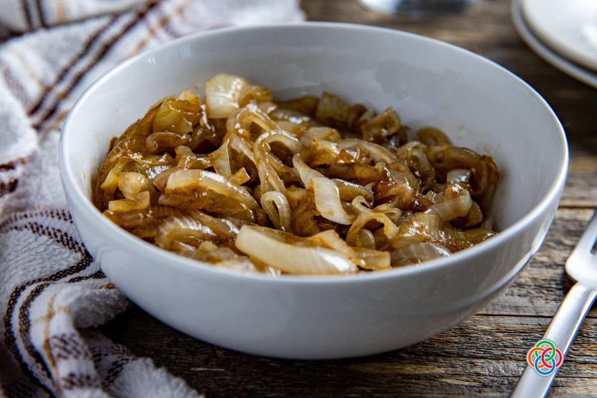 Bowl of fried onions