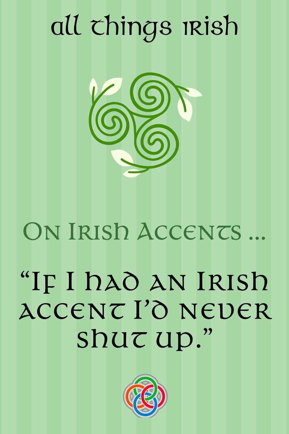 All Things Irish On Irish Accents | Irish American Mom Text graphic