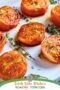 Roasted tomatoes with thyme and text banner