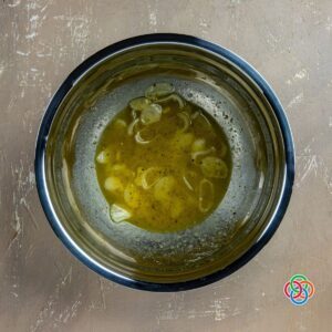 Dressing ingredients in a bowl