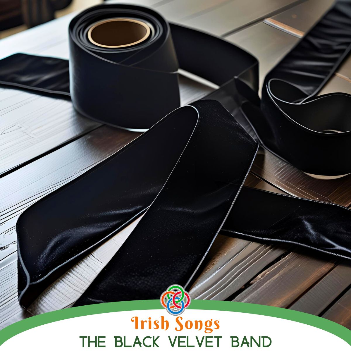 Irish Songs The Black Velvet Band Featuring Velvet Ribbon | Irish American Mom Black velvet ribbons with text banner