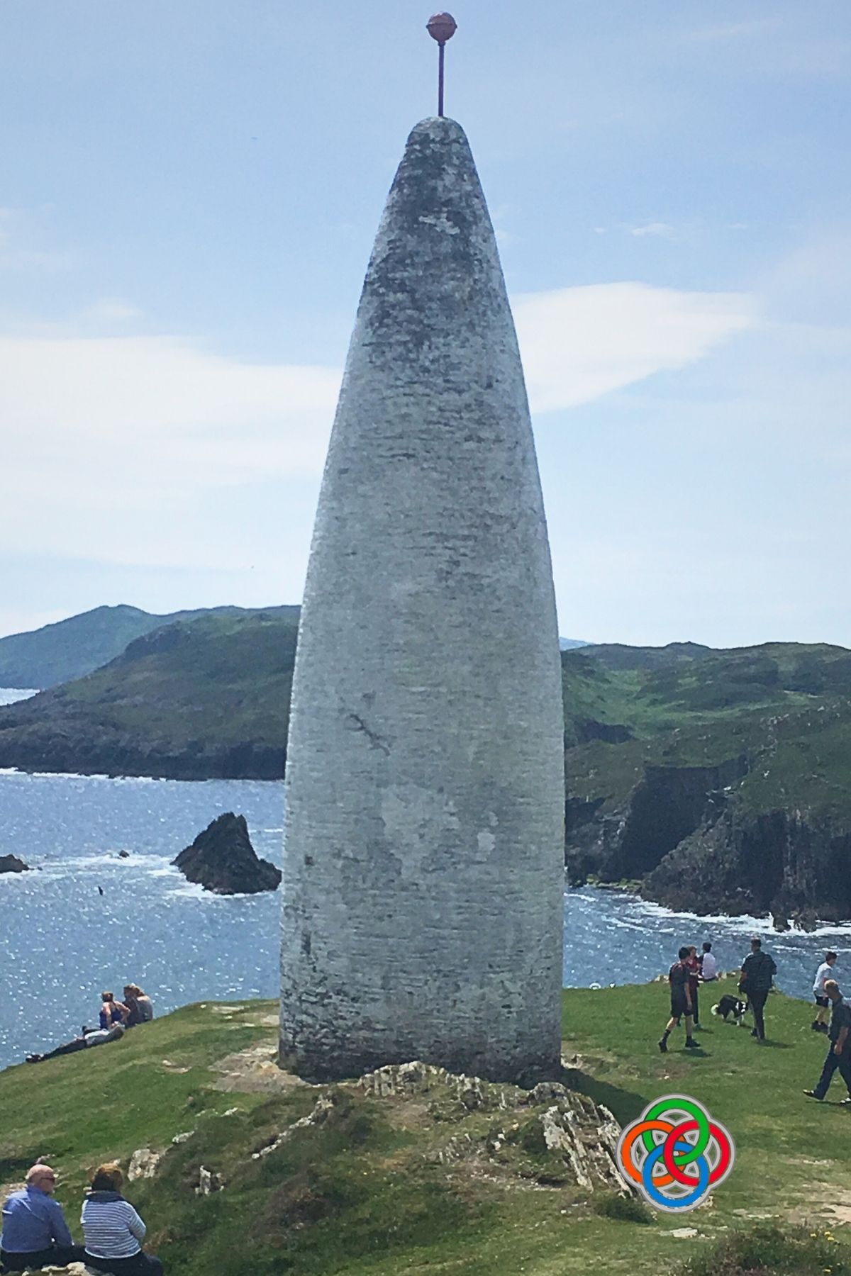 Stone pillar beside the ocean