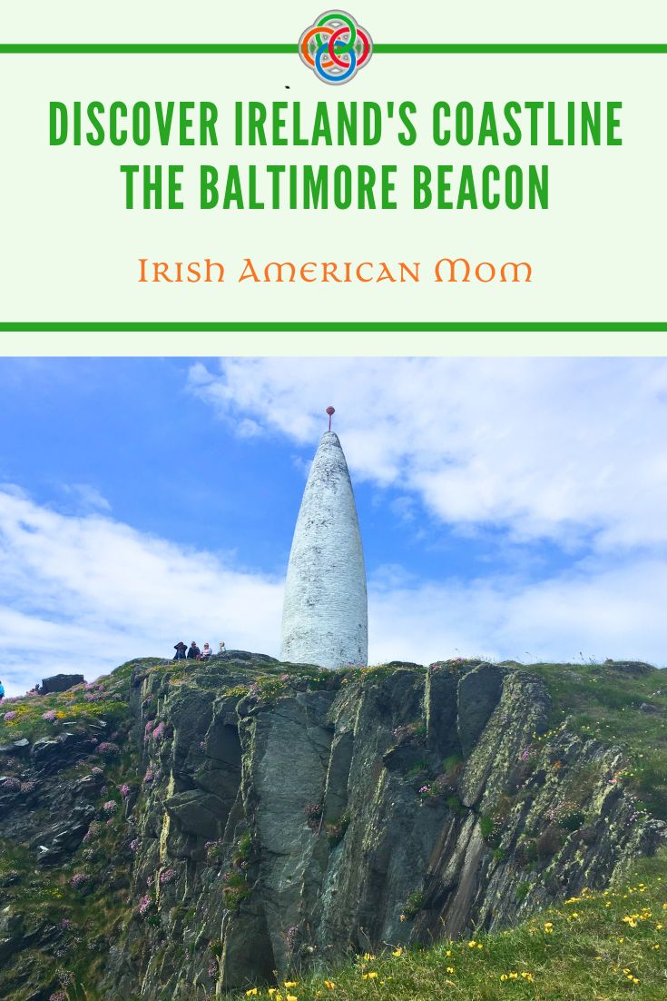Text banner plus an image of a white pillar on a cliff
