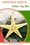 Wooden Christmas star craft with text banner in a graphic