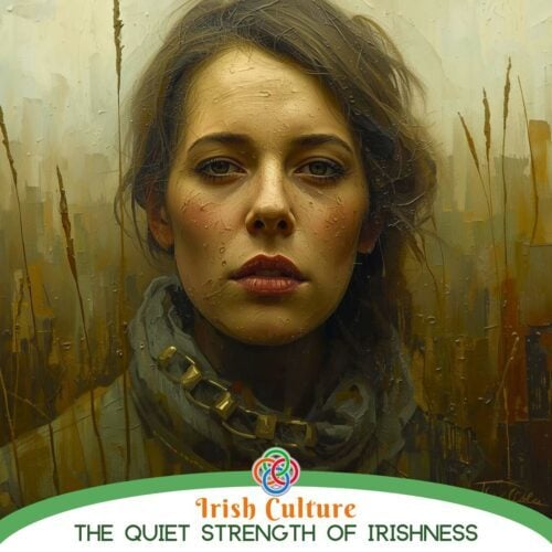 Irish Culture The Quiet Strength of Irishness 1 | Irish American Mom painting of a womans face with text banner
