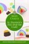 Pinterest graphic reading “Irish Crafts St. Patrick’s Day Pop Up Card” featuring images of a rainbow card, shamrocks, and a pot of gold with IrishAmericanMom.com branding.