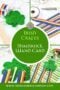 Collage image showing supplies and step-by-step photos for a glittery shamrock wand craft with rainbow ribbon streamers, labeled “Irish Crafts Shamrock Wand Card” and Irish American Mom website branding.