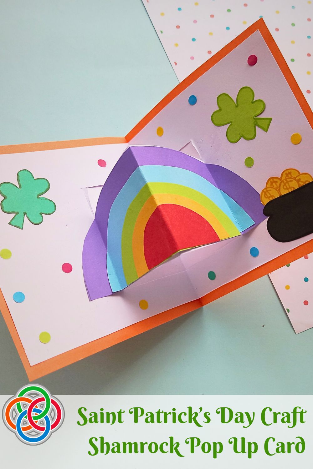 Saint Patricks Day Craft Shamrock Pop Up Card | Irish American Mom