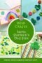 Pinterest graphic collage featuring Saint Patrick’s Day kids crafts including a rainbow pop-up card, shamrock garland, shamrock sponge painting art, and a shamrock wand craft with the text “Irish Crafts Saint Patrick’s Day Fun.”