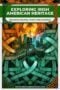 Exploring Irish American Heritage with a green banner, Celtic knots, and a colorful city skyline.