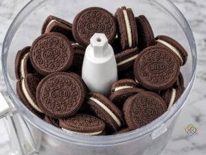 Oreo cookies in a food processor | Irish American Mom Oreo cookies in a food processor