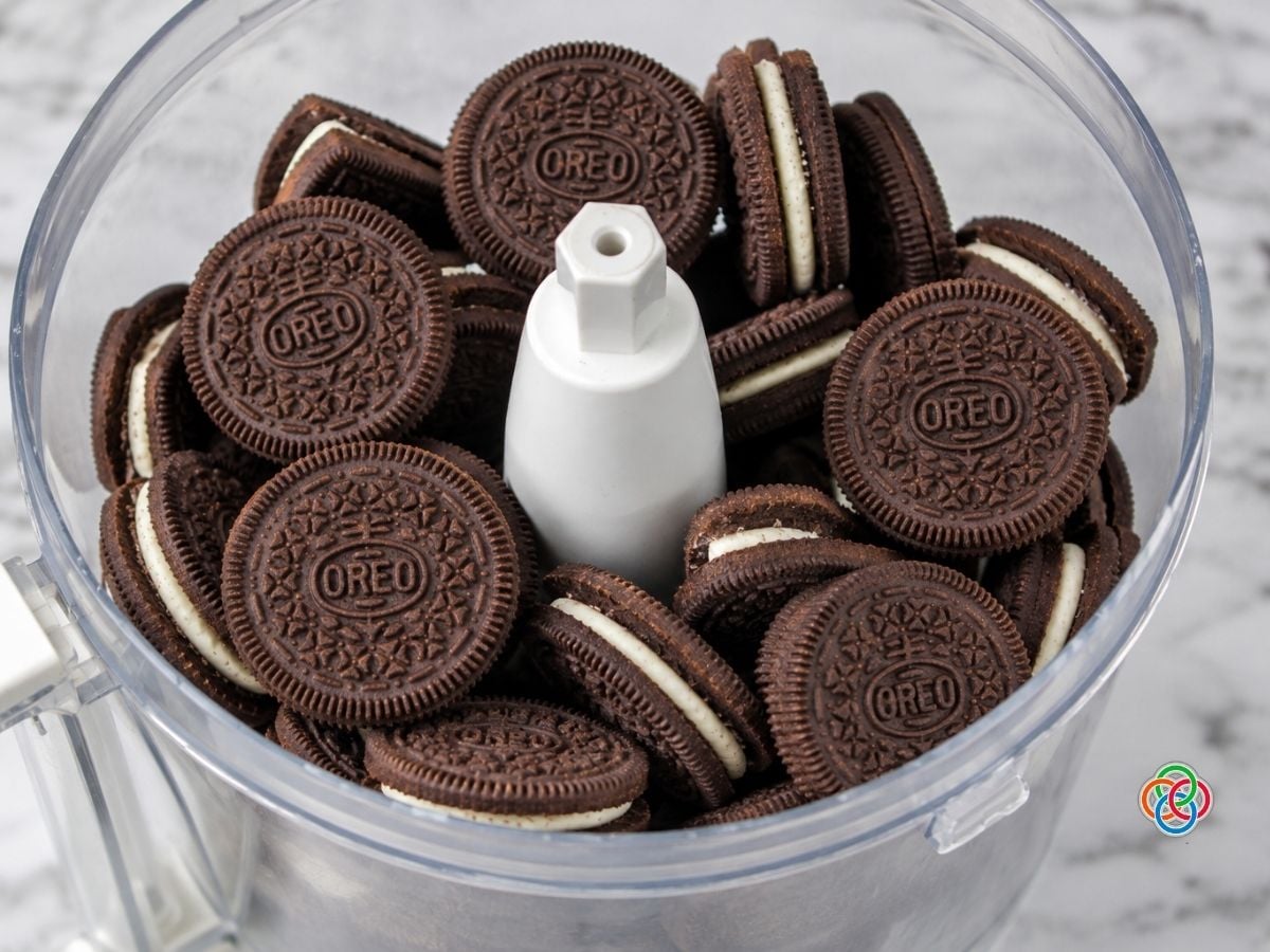 Oreo cookies in a food processor | Irish American Mom Oreo cookies in a food processor